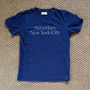 Saturdays New York City Navy Logo Short Sleeve Tee